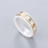 Zwart Wit Keramische Cluster Band Ringen bague anillos voor heren en vrouwen verloving bruidspaar sieraden minnaar gift267y