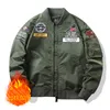 Ma-1 American Work Suit Pilot Jacket Men's Autumn and Winter Thickened Baseball Trendy Brand Military Fan Cotton Men