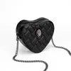 Akşam çantaları Kurt Geiger Eagle Head High Citity Siyah İngiltere Zincir Crossbody Bag Moda Kalp Şeklinde Omuz Çantası Kadınlar 231219