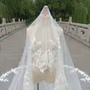 Wedding Hair Jewelry Long Lace Decal Mandala Veil 1 Layer 3 M 4M 5M Cathedral Length Luxurious Bridal Accessories 231219