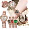 Armbandsur Women's Watch Fashion Casure Clocks Quartz Watches Fashionable Clock Belt Wristwatch Initial Heart Reloj de Mujer