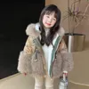 Зимняя куртка Josaywin, детские парки для девочек, теплое пальто из искусственного меха для девочек, детская одежда с блестками, мягкие вечерние детские пальто 231220