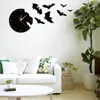 Relógios de parede Halloween Bat Relógio para decoração de casa Decorações tridimensionais de casa