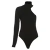 البلوزات النسائية bodysuit كتف واحد جوفاء ييلتلينك متوكي