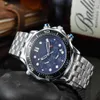 Omegwatch Luxury Designer Omegwatches Quartz WatchSix Neignet Fonction Timing European Brand Fashionable Men's Fashion Watch peut remplacer