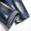 Jeans masculinos mens na moda mendigo azul calças jeans de alta qualidade magro-ajuste buraco rasgado jeans rua moda sexy jeans diário casual calças jeans l231220