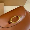 brown shoulder bag letter saddle designer bag luxurys handbags solid leather crossbody bags purses designer woman handbag womens cross body bag small saddles bag