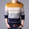 Męskie swetry 2024 Wysokiej klasy marka projektantów Mens Knit Patchwork wełna pullover sweter ekip