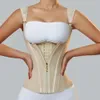 Fajas Colombian Girdle Extreme Waistcoat Platinum Edition Button Up Zip Up Corset Top Waist Trainer Double Compression Control 231220
