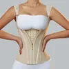 Fajas Kolombiyalı Kerpet Extrem Weistcoat Platinum Edition Düğmesi Up Zip Up CorSet Üst Bel Eğitmeni Çift Sıkıştırma Kontrolü 231220