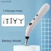 Electric massagers 5 Heads Electronic Acupuncture Pen Microelectronics Energy Acupoint Biological Micro Electrical Pulse Massage Pen For Neck BodyL231220