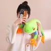 40/60/75 cm Cartoon Frog Pluszowa zabawka Poduszka Kawaii nadziewane zwierzęce żaby z kocem pluszami lalka miękkie dzieciaki Decor Home Decor 231220