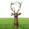 Pipe à fumer en bronze, figurines en aluminium, statue d'animal avec lunettes, support mural suspendu, ours Louie, petite souris, Frankie Stag Home De4999419