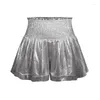 Short actif Cheerleading Pantalon Stretch Confortable Taille Haute Flash Style Fille Épicée Femme Sportif