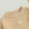 Pull Nouveau-né bébé filles hiver fleur pull vêtements 2023 automne nouveau-né vêtements pour bébés pull tricoté enfants SweatersL231215