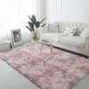 Plush Carpet for Living Room Fluffy Rug Thick Bed Carpets Antislip Floor Gray Soft Rugs Tie Dyeing Velvet Kids Mat 231220