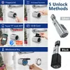 Fechaduras de porta Raykube C1 Bloqueio de cilindro inteligente Bluetooth Tuya TTlock APP Código de impressão digital Cartão IC Universal Fácil instalação 231219