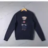 Rl designer män stickor tröja ralphs polos björn broderi laurens pullover crewneck stickad långärmad avslappnad jultröjor tryckt 977