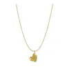Chaînes Anenjery L316 en acier inoxydable petit coeur pendentif collier dames simple all-match clavicule chaîne accessoires cadeau