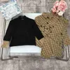 Nieuwe kindertrainingspak designer baby driedelig maat 100-150 denim jack met alfabetprint jeans en gebreide broek december 10