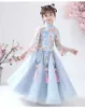 Girl's Dresses Summer New Girls' Hanfu Dress Chinoiserie Children's Tang Fashion Princess Dress Baby Ancient Two Piece and Korean Chil