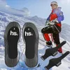 Shoe Parts Accessories Heated Insoles For Men And Women Battery Powered Heating Shoes Insoles Electric Foot Warmer Rechargeable Winter Heated Insoles 231219