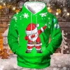 Men's Hoodies Sweatshirts New Christmas Hooded For Men 3d Santa Claus Print Hoodies Autumn Winter Long Sleeve Sweatshirt Casual Top Oversized Men Clothing T231220