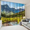 Photo 3d nature scenery landscape curtains 3D Printed Waterproof Shower Curtain Home Decor