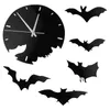 Relógios de parede Halloween Bat Relógio para decoração de casa Decorações tridimensionais de casa