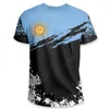 T-shirts pour hommes Argentine T-shirts Drapeau argentin Emblème 3D Imprimer Hommes Femmes Casual Surdimensionné À Manches Courtes O-cou Chemise Enfants Tees Tops