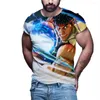 Herr t-skjortor slåss mot spel street fighter t-shirts 3d tryck män kvinnor mode överdimensionerad kort ärmskjorta harajuku barn tees toppar