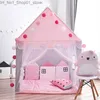 Brinquedo tendas de brinquedo Toys Tent Baby Princess Playhouse Super Frea Grande Rastreamento Castelo de tenda externa Princesa Princess Living Game Balls q231220