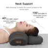 Massaging Neck Pillowws Electric Neck Massager Pillow Vibration Heating Massage Neck Traction Stretcher Support Cervical Spine Pain Relief Sleep Relax 231220