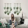 Tapissries Leaf Macrame Wall Hanging Boho Woven Tapestry Leave Tassels Ornament Home Living Room Wedding Decoration Handmade Art Gift 231219