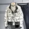 Designer Luxury Chaopai Classic Men's Down Winter New Short Warming Multi-Purpose Men's Color Block Jacket