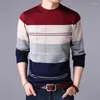 Męskie swetry 2024 Wysokiej klasy marka projektantów Mens Knit Patchwork wełna pullover sweter ekip