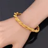 Bransoleta Bangle Kpop Chunky Twisted for woman/Man moda żółta srebrna/złoty kolor wysokiej jakości marka biżuterii H737