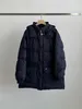 Winter New Korean Designer Loose Casual Warmth Zipper Solid Color Hooded Down Coat