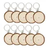 Bag Parts Accessories 5015Pcs HandPainted Keychain Unfinished Wood Slices Blank Keyring DIY Car Pendant 231219