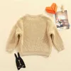 Pullover Spring Autumn Sweters Nowonarodzone niemowlę noszenie maluch drukowanych pulovers Tops Baby Girl Boy Sweters Kidsl231215