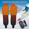 Shoe Parts Accessories Winter Heated Shoe Insoles Feet Warm Sock Pad Mat Electrically Heating Insoles Warm Thermal Insoles Remote Control Rechargeable 231219