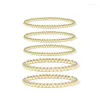 Perles Strand Badu Gold Perles Bracelet pour femmes 14K Plaqué Boule Extensible Élastique Mode Bijoux Cadeaux Drop Livraison Bracelets Otsxj