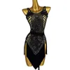 Stage Wear Latin Dance Performance Standard Clothing High-end Customized Samba Rumba Dress With Diamond Floral