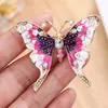 Brooches Fashion Rhinestone Colorful Enamel Butterfly Pin Insect Coat Brooch Jewelry Gift High Quality Wholesale