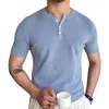 T-shirts pour hommes T-shirt en tricot à manches courtes et col rond pour hommes