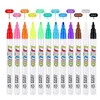 12 Colorset Liquid Erasable Chalk Markers Pen Bright Neon Pens For Glass Windows Blackboard Teaching Tools Office 231220