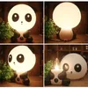 Cartoon panda LED Night light bear Rabbit Dog Table Desk Lamp Kids Baby Sleep For Bedroom bedside indoor Decoration 231220