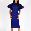 Abbigliamento etnico 2024 Abiti africani per donna Elegante abito aderente da sera a maniche corte con o-collo primaverile Dashiki Africa