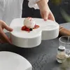 접시 세라믹 서양 요리 애프터눈 티 스페셜 모양 모양의 식탁기 중국 케이크 디저트 및 디저트