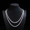 Partihandel Fabrikspriset Iced 2mm 16/18/20/22/24 tum VVS Sterling Sier Moissanite Tennis Chain